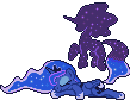 pixel Luna lying